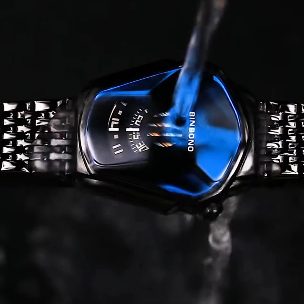 ساعة رجالي بسوار معدن فضي - الصورة 6